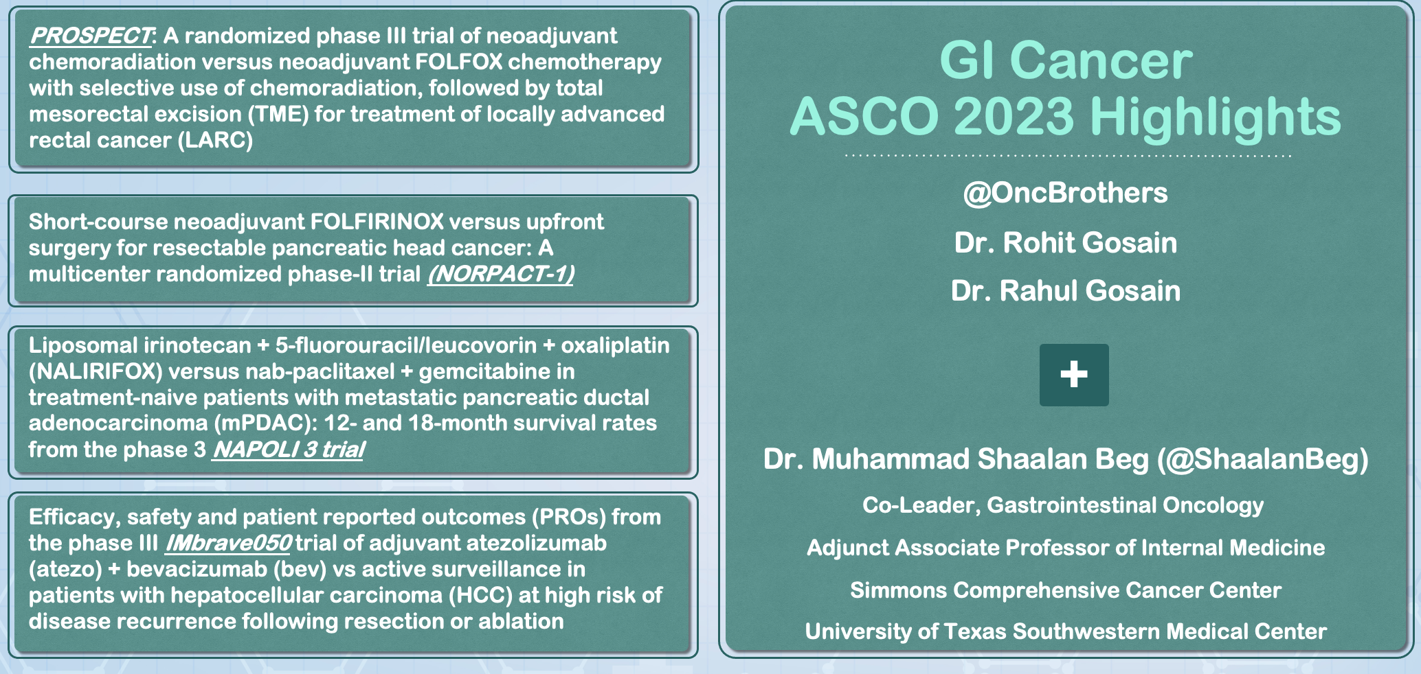 GI Cancer ASCO 2023 Highlights with Dr. Muhammad Shaalan Beg
